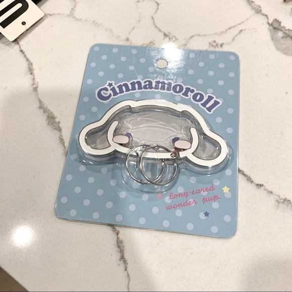 Cinnamoroll Face Frame Metal Toggle Key Ring Key Fob - Picture 4 of 4